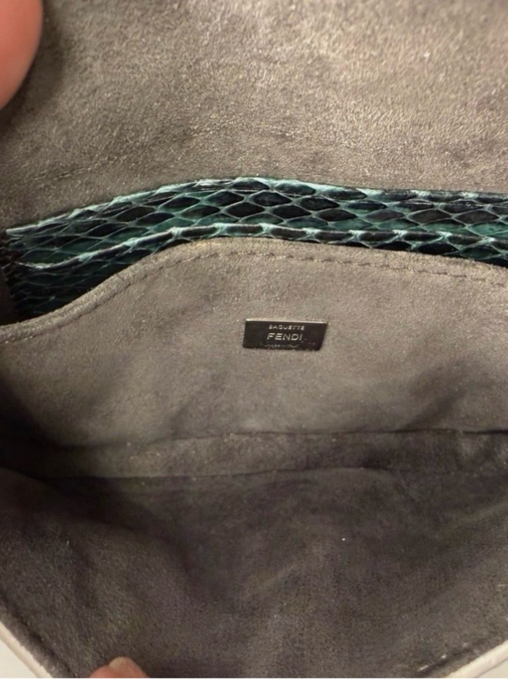 Fendi Microwave Baguette Multicolor Python Crossbody Bag only listing worldwide - Picture 13 of 15